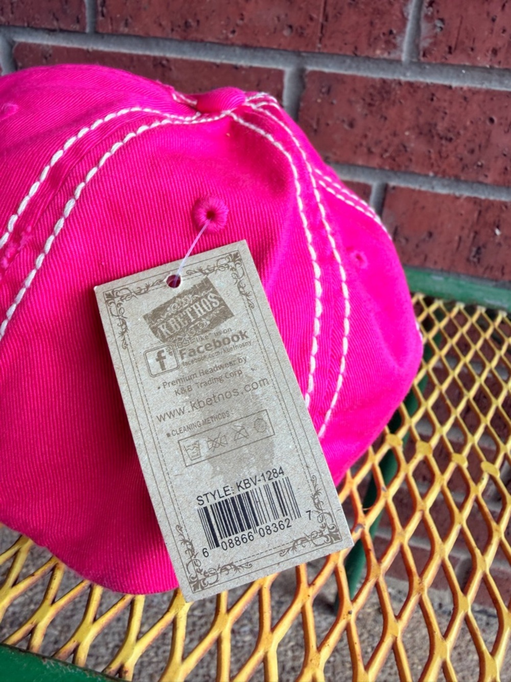 NWT KBETHOS Hot Pink 'VACAY MODE' Embroidered Baseball Cap - Picture 7 of 7